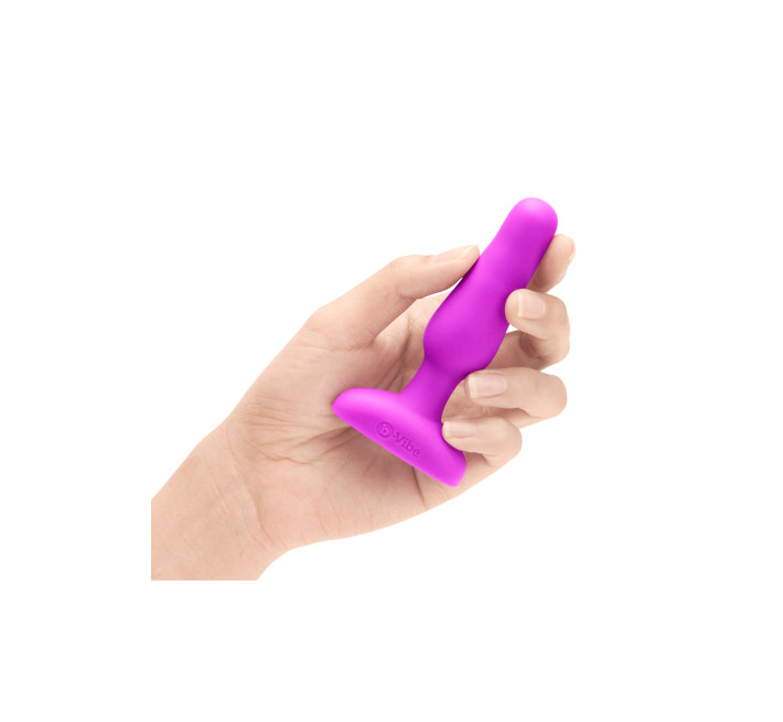 Анальна пробка з вібрацією та пультом B-Vibe Novice Plug, рожева