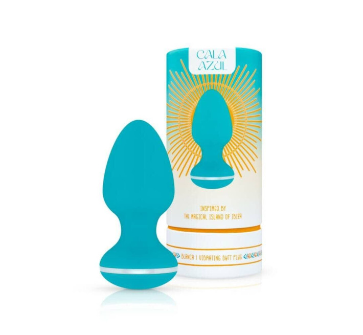 Анальна вібропробка Cala Azul – Blanca Vibrating anal plug, 10 режимів