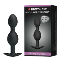 Анальная пробка Pretty Love silicone Anal balls Черная 12.5 см Анальная пробка Pretty Love silicone Anal balls Черная 12.5 см