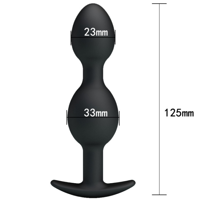 Анальна пробка Pretty Love silicone Anal balls Чорна BI0396