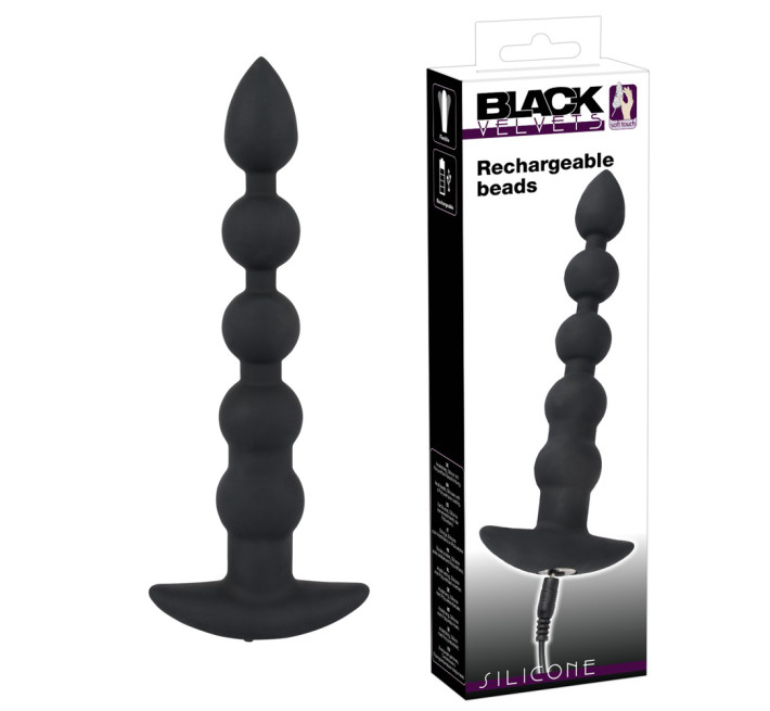Анальний стимулятор Black Velvets Rechargeable Beads