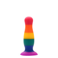 Радужная анальная пробка Dreamtoys Colourful Love Plug L