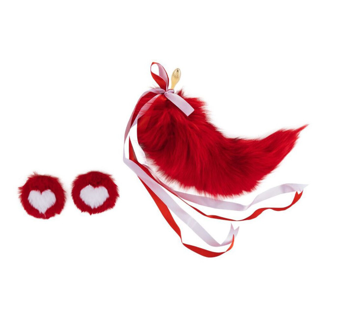Анальна пробка з хвостом лисиці LOCKINK SEVANDA Red Vixen Set with Pear-shape Plug