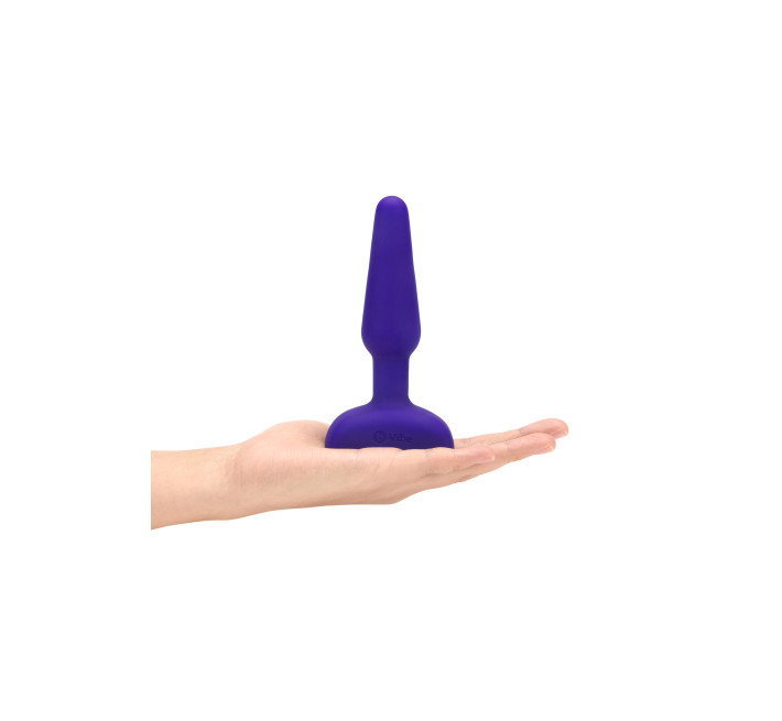 Анальна пробка із 3 моторами B-Vibe Trio Remote Control Butt, фіолетова