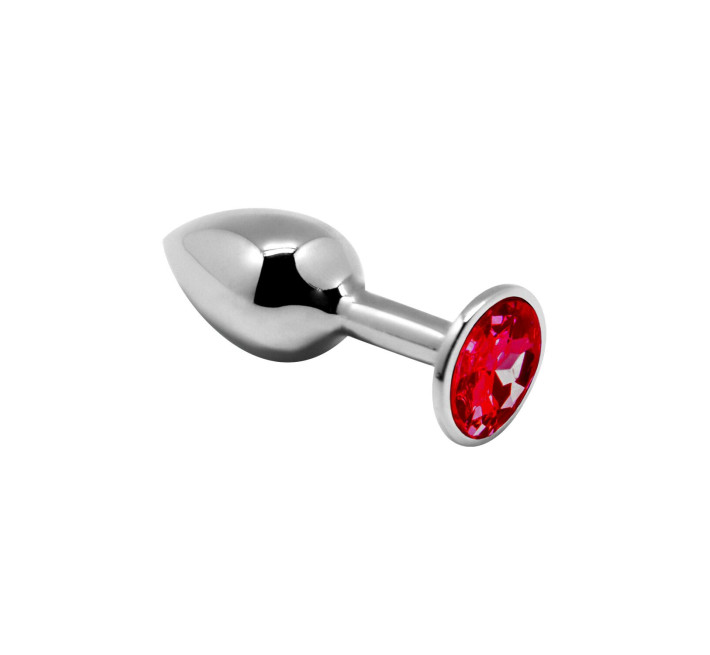 Металева анальна пробка з кристалом Alive Mini Metal Butt Plug Red S