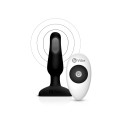 Анальная пробка с вибрацией и пультом B-Vibe Novice Plug черная