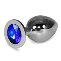 Анальна пробка LoveToy Heavy Metal Anal Plug Rosebud Classic L Darkblue