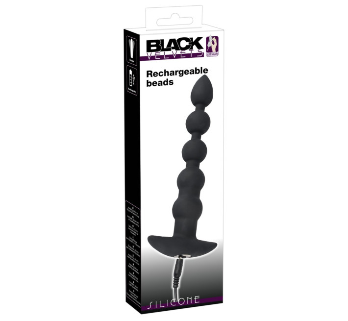 Анальний стимулятор Black Velvets Rechargeable Beads