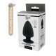 Термоактивна Анальна пробка Dreamtoys Premium Silicone Plug Чорна M