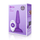 Анальна пробка із 3 моторами B-Vibe Trio Remote Control Butt, фіолетова