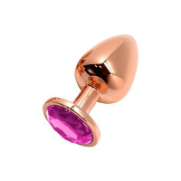 Металева анальна пробка Wooomy Tralalo Rose Gold Metal Plug Magenta M, діаметр 3,4 см, довжина 8 см Металева анальна пробка Wooomy Tralalo Rose Gold Metal Plug Magenta M, діаметр 3,4 см, довжина 8 см