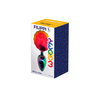 Анальная пробка Wooomy Filippi L, с пушистым хвостиком, диаметр 4 см, длина 9 см. Анальная пробка Wooomy Filippi L, с пушистым хвостиком, диаметр 4 см, длина 9 см.