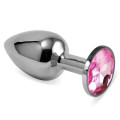 Анальна пробка LoveToy Heavy Metal Anal Plug Rosebud Classic S Pink