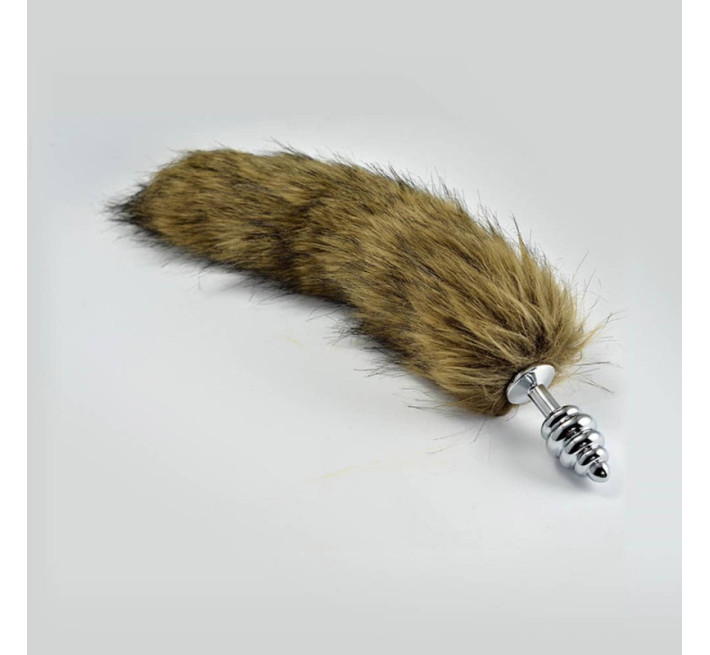 Анальна пробка с хвостом LoveToy Metal Anal Tail-Small Серебристая 211