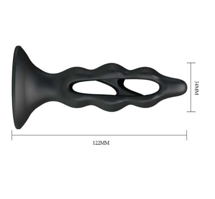 Стимулятор простати LyBaile Silicone Butt Plug tension Exerciser Чорний LK0201