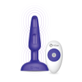 Анальна пробка із 3 моторами B-Vibe Trio Remote Control Butt, фіолетова