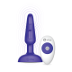 Анальна пробка із 3 моторами B-Vibe Trio Remote Control Butt, фіолетова