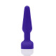 Анальна пробка із 3 моторами B-Vibe Trio Remote Control Butt, фіолетова
