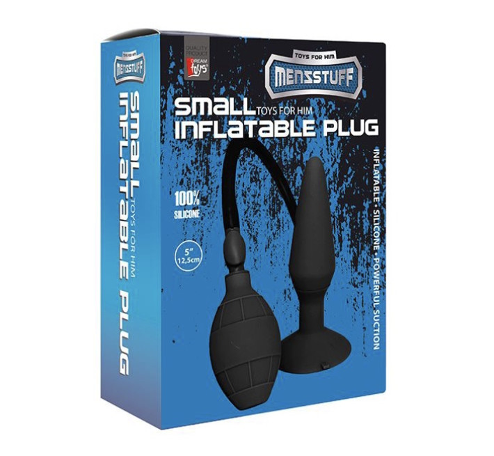 Расширяющий анальный плаг Dreamtoys Menzstuff Small Inflatable Plug Чёрный
