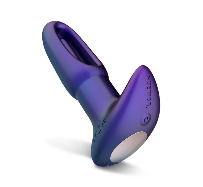 Анальна пробка з віброязичком Hueman - Voyager Butt Plug With Tapping