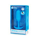 Анальная пробка со смещенным центром тяжести B-Vibe Snug Plug 3 голубая L