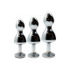 Металлическая анальная пробка Wooomy Lollypop Double Ball Metal Plug Red S диам. 2,8 см, длина 8,5см