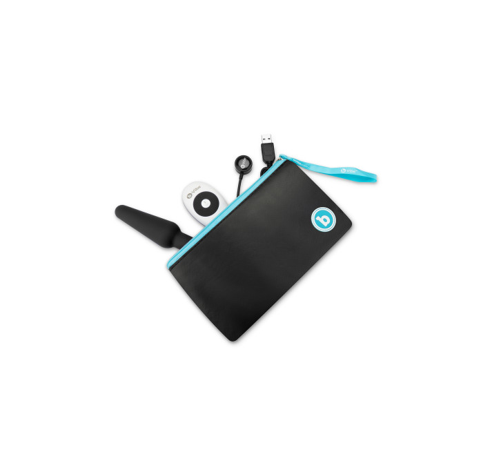 Анальна пробка із 3 моторами B-Vibe Trio Remote Control Butt, чорна