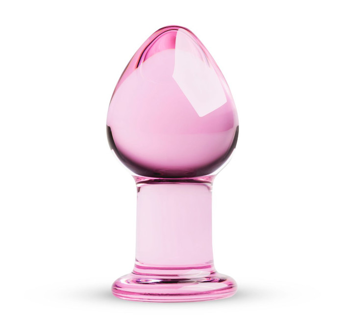 Рожева анальна пробка зі скла Gildo Pink Glass Buttplug No. 27