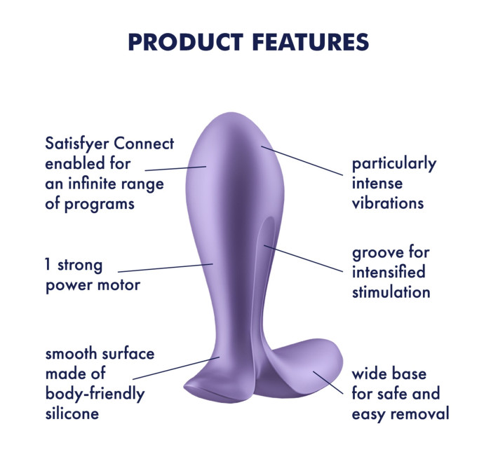 Анальная смарт-пробка с вибрацией Satisfyer Intensity Plug Purple