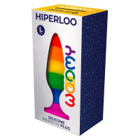 Силіконова анальна пробка Wooomy Hiperloo Silicone Rainbow Plug L, діаметр 3,9 см, довжина 13,1 см Силіконова анальна пробка Wooomy Hiperloo Silicone Rainbow Plug L, діаметр 3,9 см, довжина 13,1 см