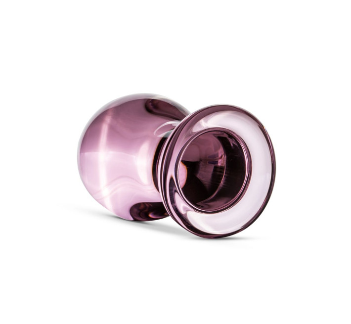 Рожева анальна пробка зі скла Gildo Pink Glass Buttplug No. 27