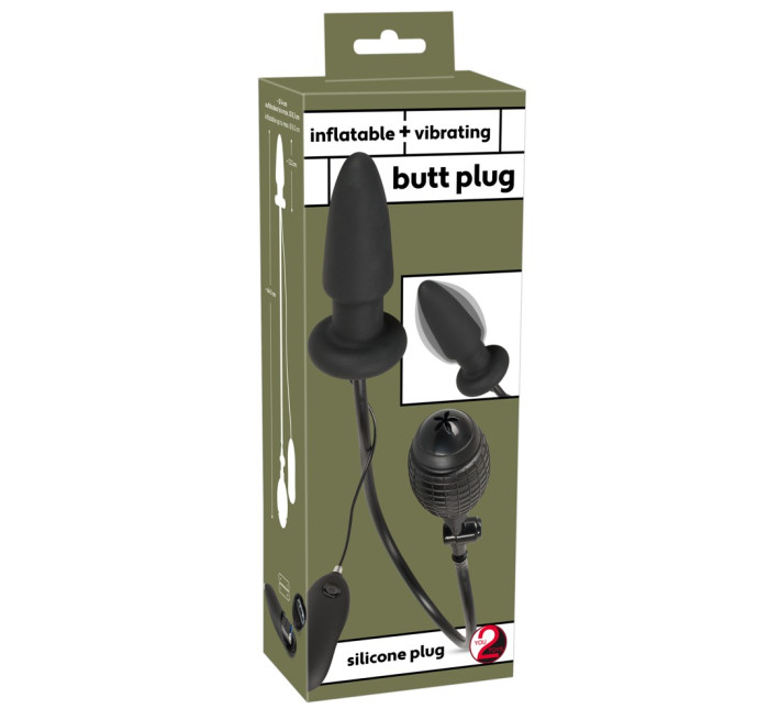 Анальна пробка You2Toys Inflatable + Vibrating Butt Plug