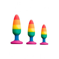 Силіконова анальна пробка Wooomy Hiperloo Silicone Rainbow Plug L, діаметр 3,9 см, довжина 13,1 см Силіконова анальна пробка Wooomy Hiperloo Silicone Rainbow Plug L, діаметр 3,9 см, довжина 13,1 см