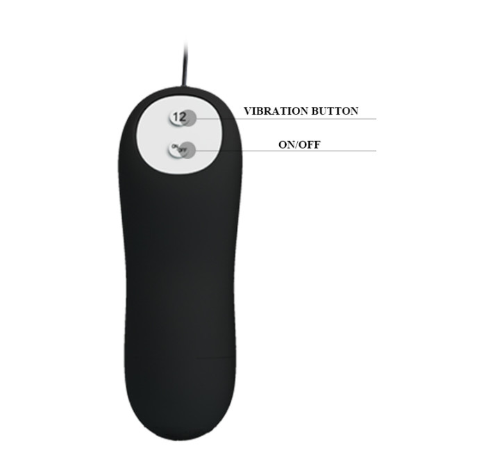 Анальний корок Pretty Love Vibrating Butt Plug Чорний BI0401