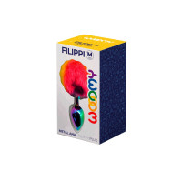 Анальна пробка Wooomy Filippi M, із пухнастим хвостиком, діаметр 3,4 см, довжина 8 см Анальна пробка Wooomy Filippi M, із пухнастим хвостиком, діаметр 3,4 см, довжина 8 см