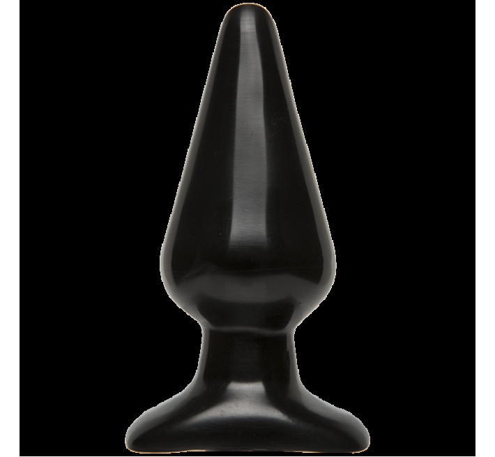 Анальная пробка Doc Johnson Smooth Classic Large - Black, макс. диаметр 5,7см