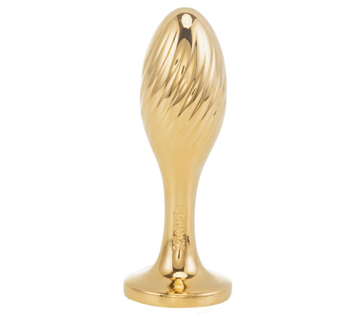 Металева анальна пробка Кролячий хвост LOCKINK SEVANDA White Bunny-Tail Anal Pear-shape Plug