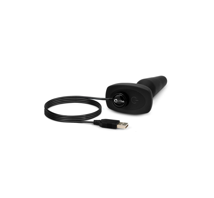 Анальна пробка із 3 моторами B-Vibe Trio Remote Control Butt, чорна