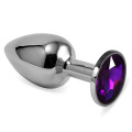 Анальна пробка LoveToy Heavy Metal Anal Plug Rosebud Classic S Purple