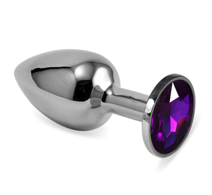 Анальна пробка LoveToy Heavy Metal Anal Plug Rosebud Classic S Purple