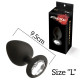 Анальна пробка із кристалом MAI Attraction Toys №49 Чорна 9,5/4 см