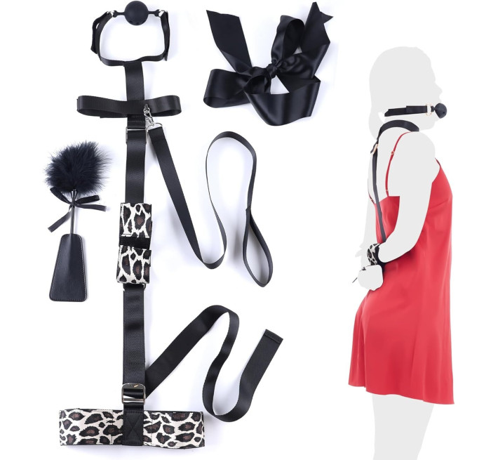 БДСМ-набір LOCKINK YEAHWOW Armbinder Restraint Set Black