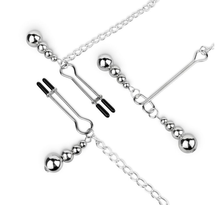 Затискачі для сосків та клітора Bedroom Fantasies: Nipple and Clitoris Clamps - Silver
