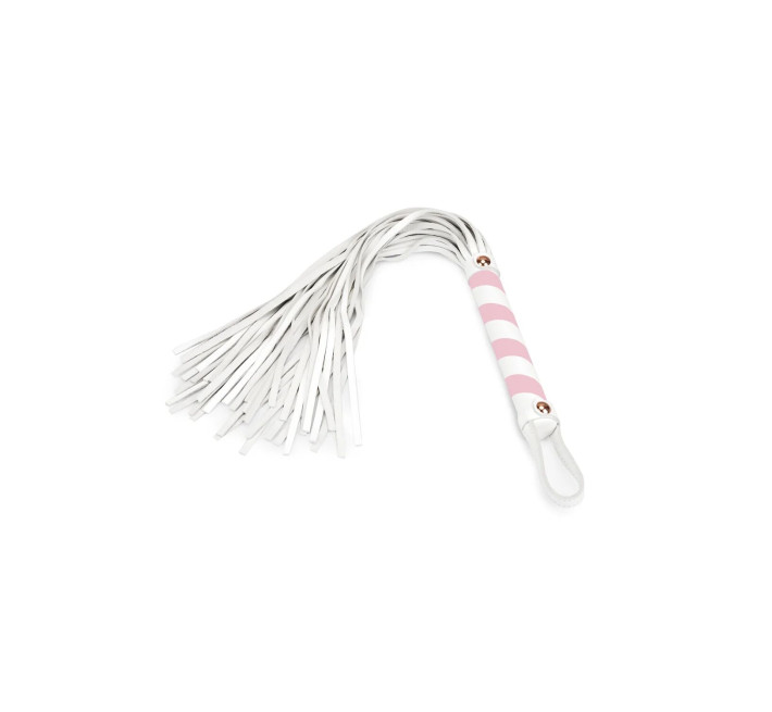 Флоггер Liebe Seele White & Pink Leather Flogger