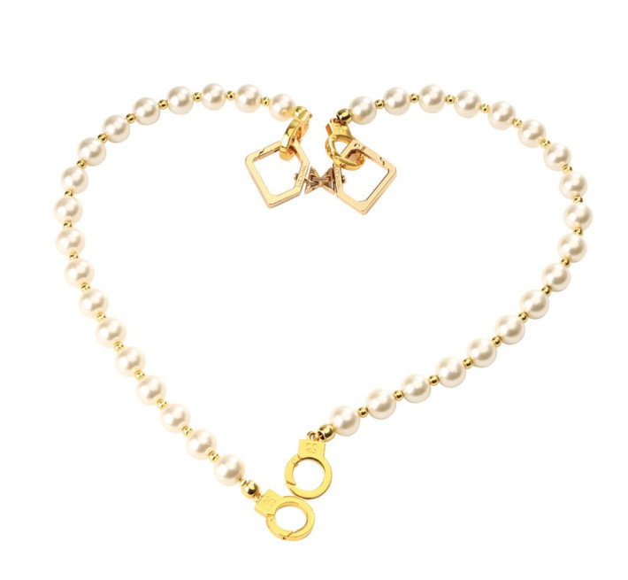 Жемчужные наручники и поножи LOCKINK Pearl Handcuffs & Anklecuffs