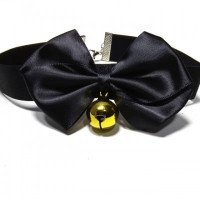 Чокер в форме бабочки DS Fetish, с колокольчиком, черный