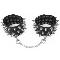 Поножі з шипами з натуральної шкіри Art of Sex, колір чорний Поножі з шипами з натуральної шкіри Art of Sex, колір чорний