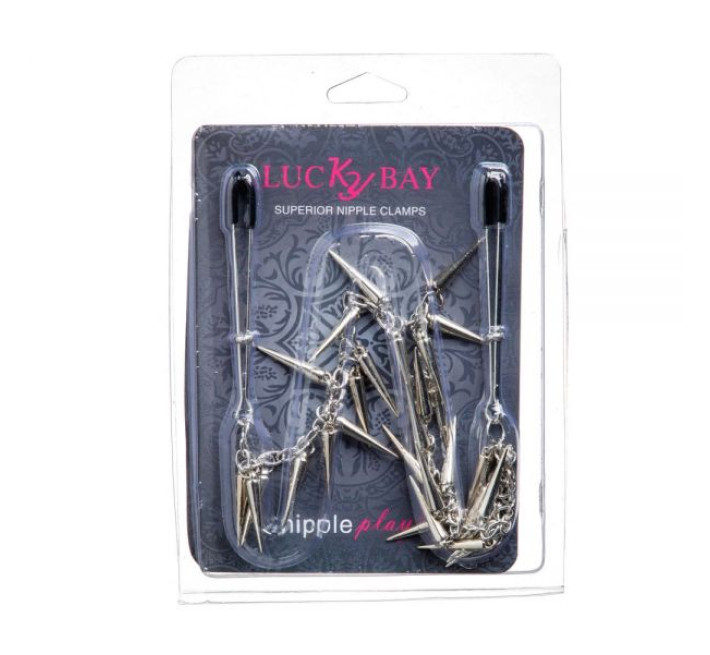 Затискачі на соски Lucky Bay Nipple play пінцет Chain and Spike