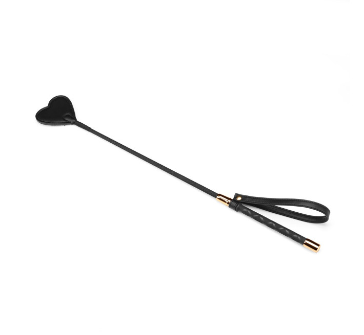 Шльопалка-сердечко Liebe Seele Black Organosilicon Riding Crop, екошкіра