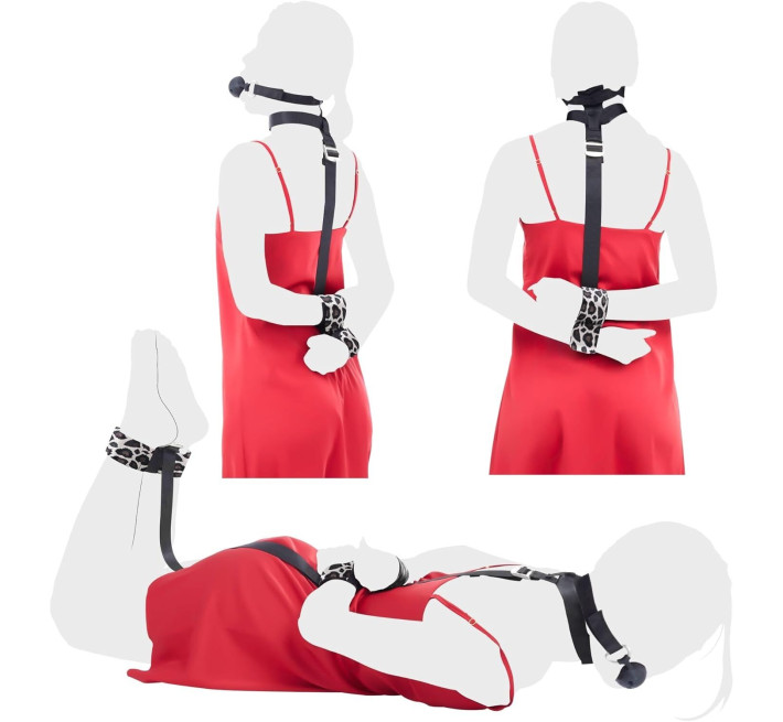 БДСМ-набір LOCKINK YEAHWOW Armbinder Restraint Set Black